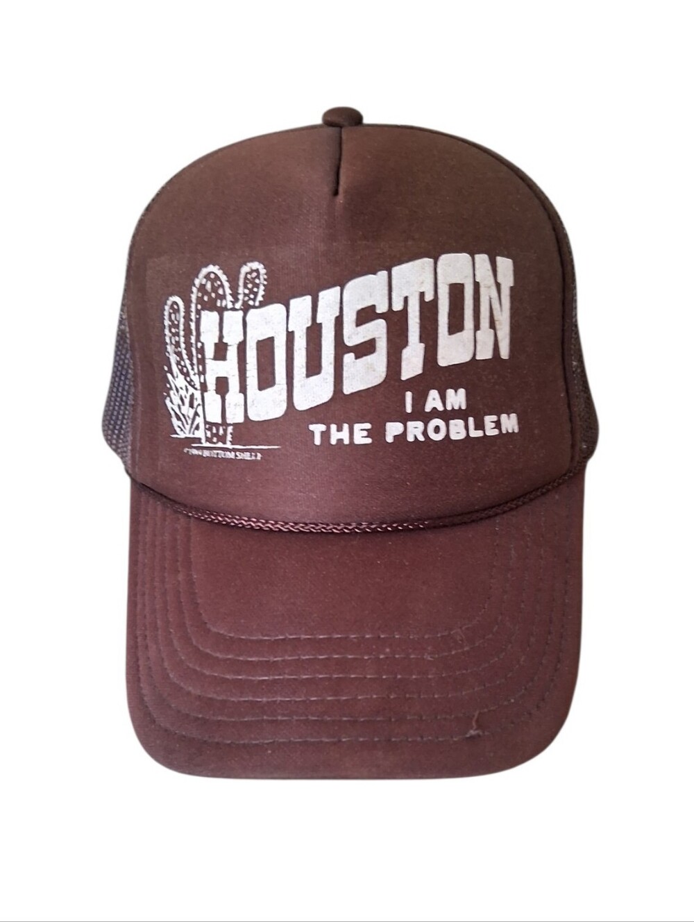 Vintage Huston Brown Mesh Adjustable Trucker Cap